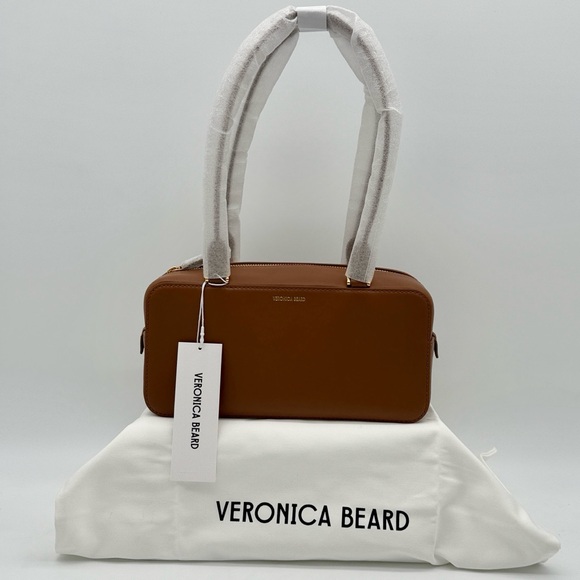 Veronica Beard Handbags - Veronica Beard Boxy Shoulder Bag Tan Hazel